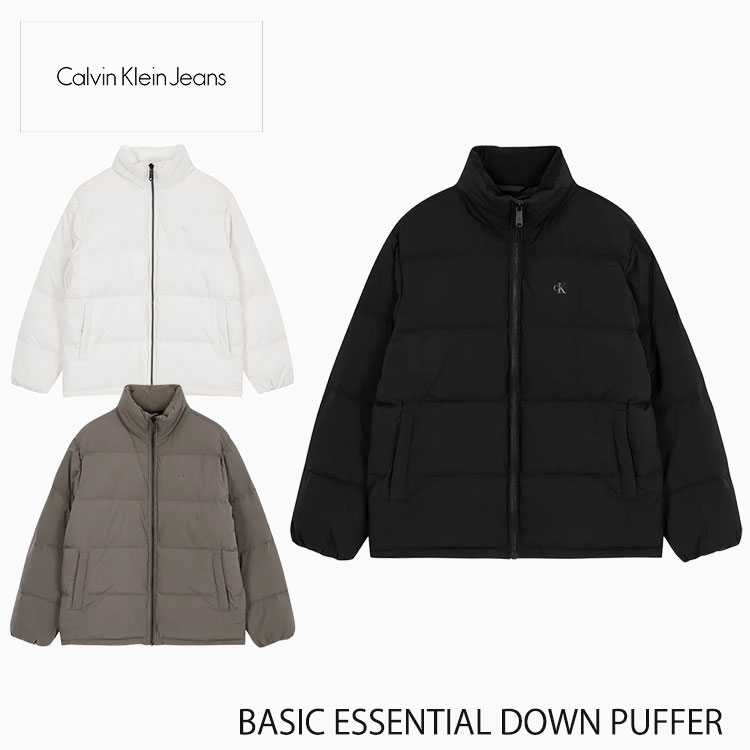 Calvin Klein カルバンクライン 落ちこむ上衣 CK ベーシック ESSENTIAL DOWN PUFFER 落ちこむ 上衣 BLACK IVORY BROWN J326958 PBXお召しもの