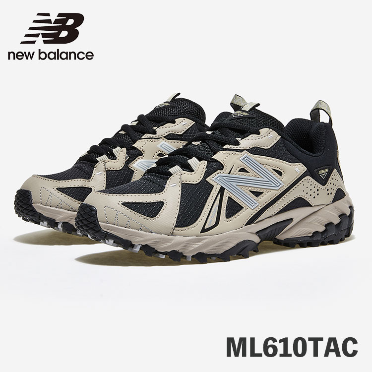 ニュー平衡にする 610 スニーカー New Balance 610 ML610TAC AC BEIGE ベージュ / BLACK 黒いこと シューズ【中古】未当て嵌める品