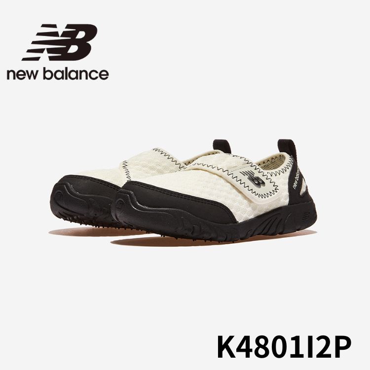 ニューバランス スニーカー サンダル キッズ 子ども用 子供用 New Balance KIDS K4801I2P white/black ホワイト ブラック【中古】未使用品｜moremoa shop