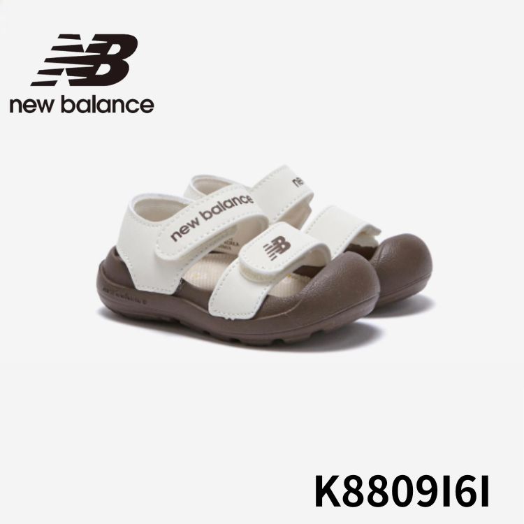 ニューバランス サンダル キッズ 子ども用 子供用 New Balance KIDS K8809I6I Ivory Brown アイボリー ブラウン【中古】未使用品｜moremoa shop