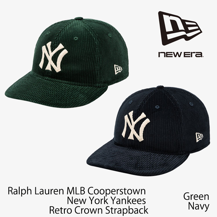 ニューエラ キャップ New Era キャップ New Era × Ralph Lauren x MLB Cooperstown Yankees Retro Crown Strapback Cap Green Navy【中古】未使用品