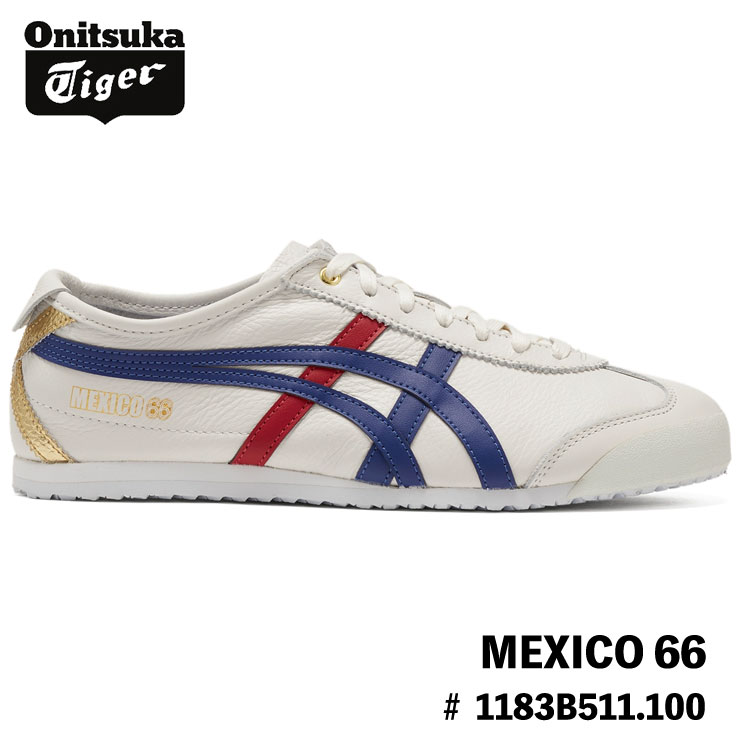 オニツカタイガー スニーカー Onitsuka Tiger MEXICO 66 メキシコ合衆国66 WHITE/DARK BLUE 白いこと 暗然たる青碧 #  1183B511.100 シューズ