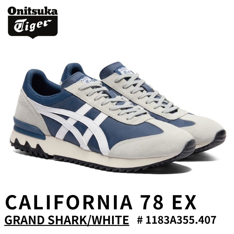 オニツカタイガー スニーカー Onitsuka Tiger スニーカー メンズ レディース CALIFORNIA 78 EX カルフォルニア 78 EX GRAND SHARK/WHITE グランドシャーク／ホワイト 1183A355.407 シューズ