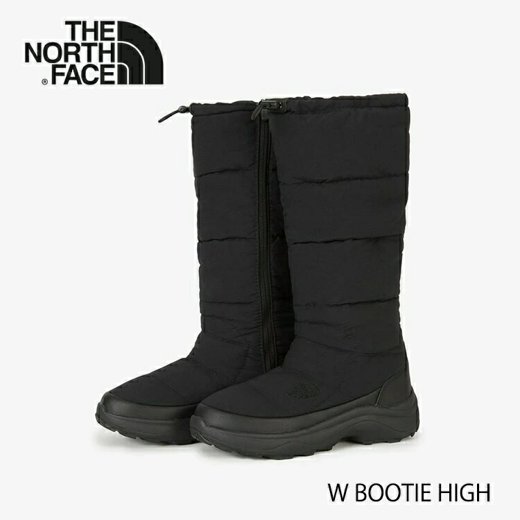 北の方人間の顔 ロングブーツ 防寒用シューズ Womens THE NORTH FACE W BOOTIE HIGH BLACK NS99Q51A