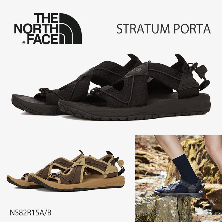 北の方人間の顔 サンダル THE NORTH FACE STRATUM PORTA 運動競技サンダル NS82R15A / NS82R15B