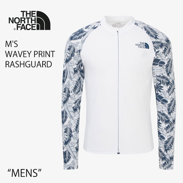 ノースフェイス ラッシュガード メンズ THE NORTH FACE M'S WAVEY PRINT RASHGUARD メンズ ウェイビー プリント ラッシュガード ロングスリーブ ジップアップ 長袖 NT7TR03A ウェア