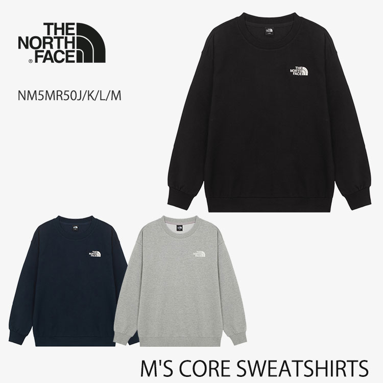 北の方人間の顔 流汗 プルオーバー THE NORTH FACE M\u0027S CORE SWEATSHIRTS メンズ 中核グループ トレーナー メンズ レディース BLACK 黒いこと MELANGE_GREY メランジ 薄墨色 NAVY 米国海軍 NM5MR50A/B/C 御召しもの