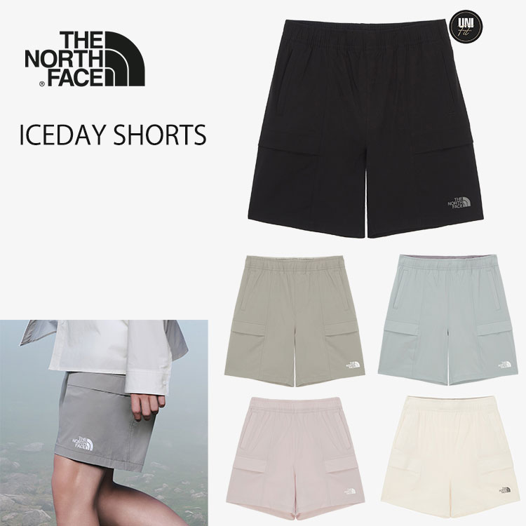 ノースフェイス ショートパンツ メンズ レディース THE NORTH FACE ICEDAY SHORTS アイスデーショーツ BLACK GRAYISH_BEIGE COOL_GRAY CREAM PALE_PINK NS6NR01A NS6NR01B NS6NR01C NS6NR01D NS6NR01E