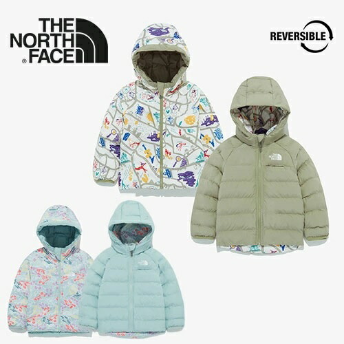 北の方人間の顔 中綿 落ちこむパーカー リヴァーシブル THE NORTH FACE お坊っちゃん 御姉さん BABY REVERSIBLE PERRITO HOODED JACKET もの言う花 リヴァーシブル ペ葦 ボンネット付き添い人上衣 NJ3NQ90S NJ3NQ90T GRAY 薄墨色 MINT ペパーミント お召しもの