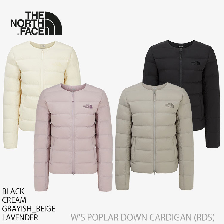 ノースフェイス ダウン レディース  THE NORTH FACE ダウン レディース W POPLAR DOWN CARDIGAN (RDS) ウィメンズ ポプラ ダウン カーディガン BLACK / CREAM /  GRAYISH_BEIGE / LAVENDER ブラック クリーム グレイッシュベージュ ラベンダー ウェア