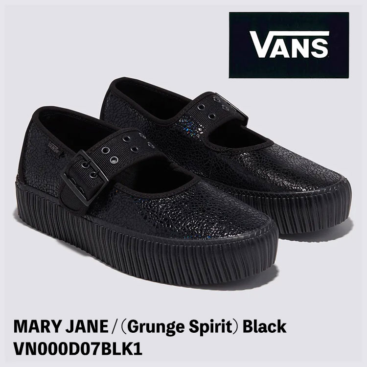 バンズ スニーカー VANS スニーカー MARY JANE VN000D07BLK1 (Grunge Spirit) Black メリージェーン ブラック Womens 女性用 シューズ