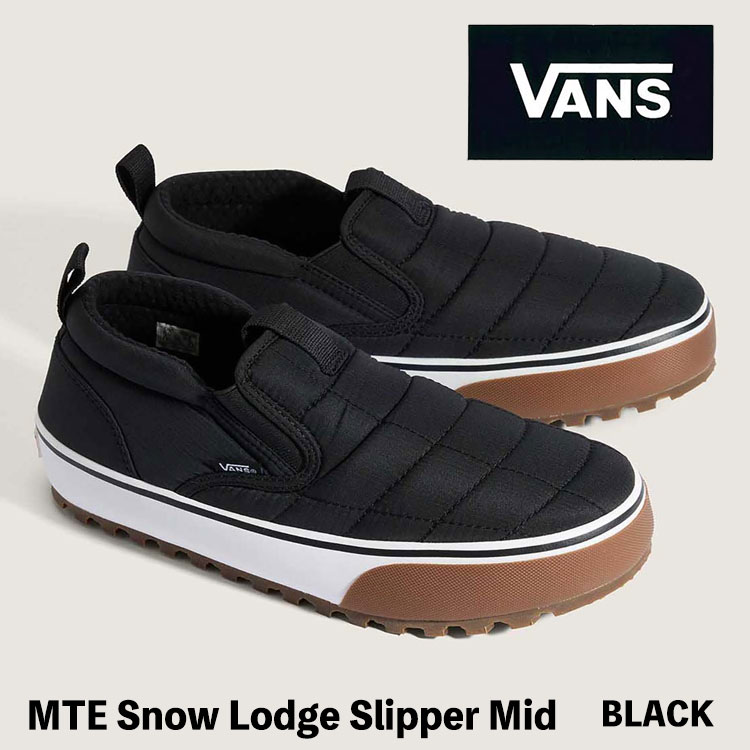 バンズ スリッポン スニーカー VANS スリッポン スノー ロッジスリッパ ミッド Snow Lodge Slipper Mid BLACK VN000D2ABLA ブラック メンズ レディーズ｜moremoa shop