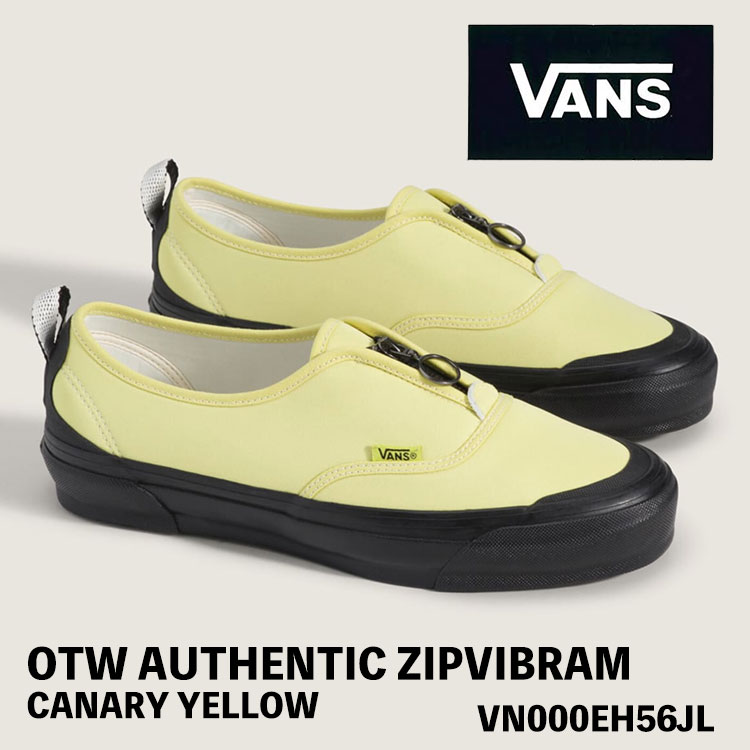 バンズ スニーカー VANS スニーカー OTW オーセンティック ジップ VIBRAM OTW AUTHENTIC ZIPVIBRAM NEOPRENE Canary Yellow VN000EH56JL バンズ キャナリーイエロー メンズ レディース シューズ｜moremoa shop