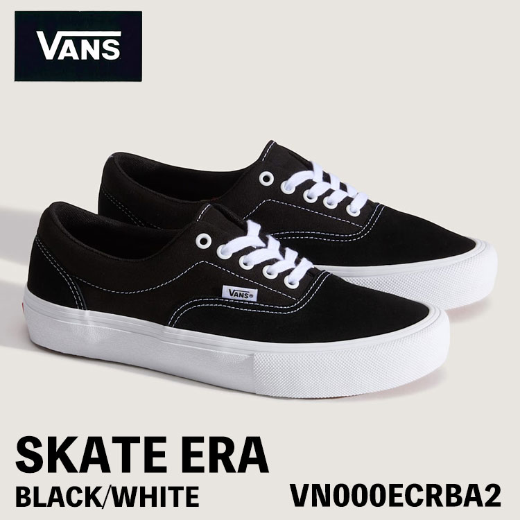 バンズ スニーカー VANS スニーカー SKATE ERA SKATE ERA BLACK/WHITE / VN000ECRBA2 滑る 内鰓 黒いこと 白いこと シューズ