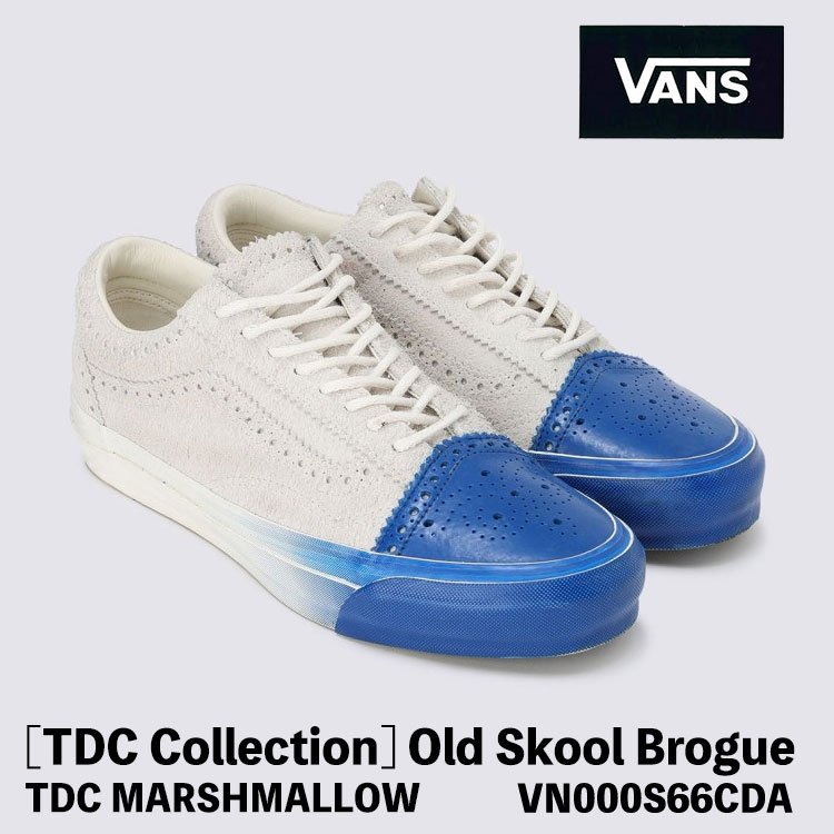 バンズ スニーカー VANS スニーカー Vans [TDC Collection] Old Skool Brogue TDC MARSHMALLOW VN000S66CDA 年寄りの学校 マシマロ 青色 シューズ