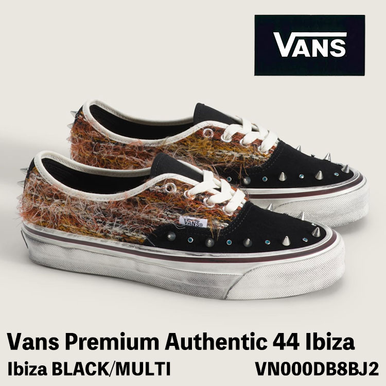 バンズ スニーカー VANS スニーカー メンズ レディース オーセンティック Vans Premium Authentic 44 Ibiza BLACK/MULTI VN000DB8BML プレミアム オーセンティック 44 イビザ ブラック マルチ シューズ｜moremoa shop