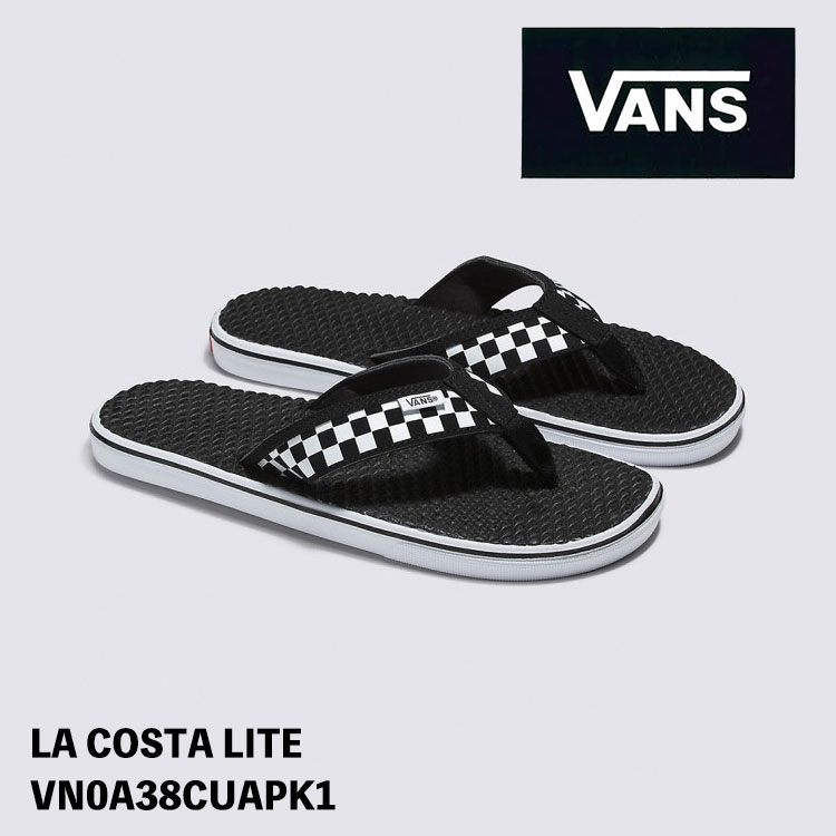 バンズ 砂浜サンダル VANS 天使の都市 COSTA LITE CHECKERBOARD チェッカーボードラコスタライト BLACK/WHITE サンダル 黒いこと白いこと ヴァンズ シューズ VN0A38CUAPK1/VN0A38CUAPK ビーチサンダル-メンズ靴-サンダル