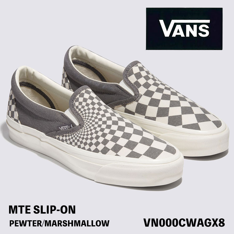 バンズ スリッポン スニーカー VANS スリッポン スニーカー MTE SLIP-ON PEWTER/MARSHMALLOW VN000CWAGX8 スリップオン グレー マシュマロ シューズ