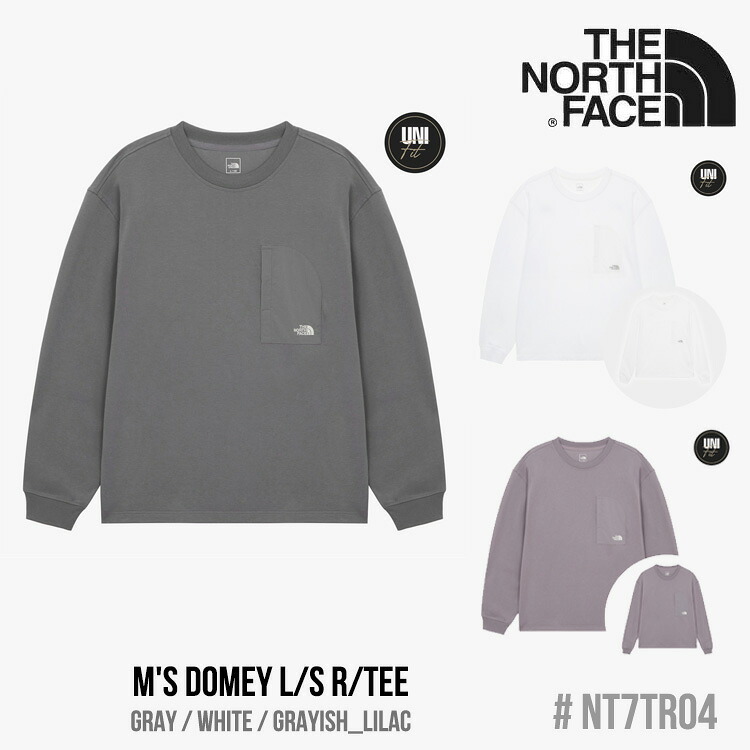 北の方人間の顔 ロンT THE NORTH FACE M\u0027S DOMEY L/S R/TEE メンズ ドーミー ロング衣手 ラウンドTEE メンズ レディース GREY 薄墨色 WHITE 白いこと GRAYISH_LILAC グレイッシュライラック NT7TR04A/B/C 御召しもの 【中古】未当てはめる品