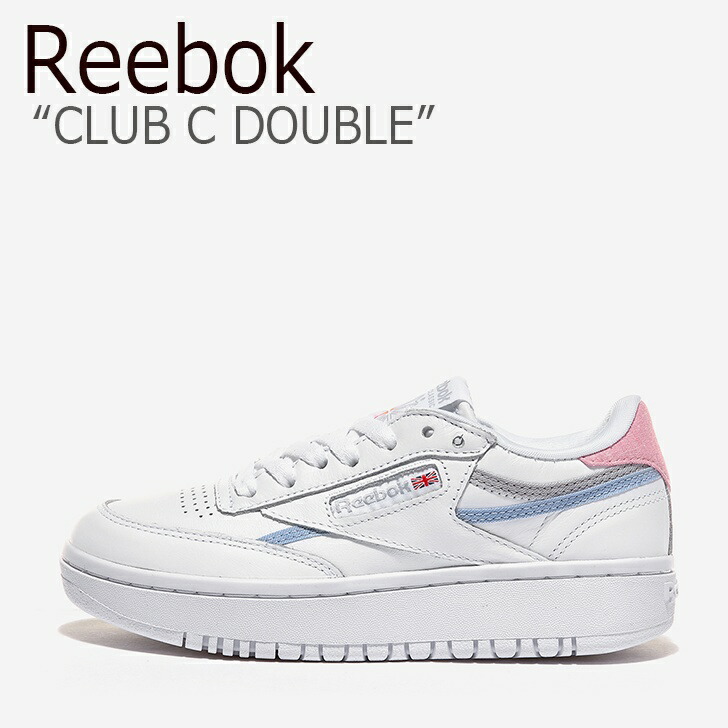 リーボック スニーカー Reebok メンズ レディース Club C Double クラブ ダブル White ホワイト Pink ピンク Blue ブルー Gray グレー Fy5166 シューズ 21超人気