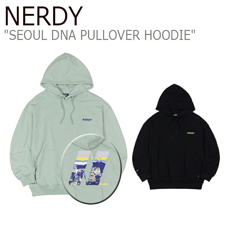 ノルディ パーカー Nerdy メンズ レディース Seoul Dna Pullover Hoodie ソウル Dna プルオーバー フーディー Mint ミント Black ブラック ノルディー 長袖 ウェア Lojascarrossel Com Br