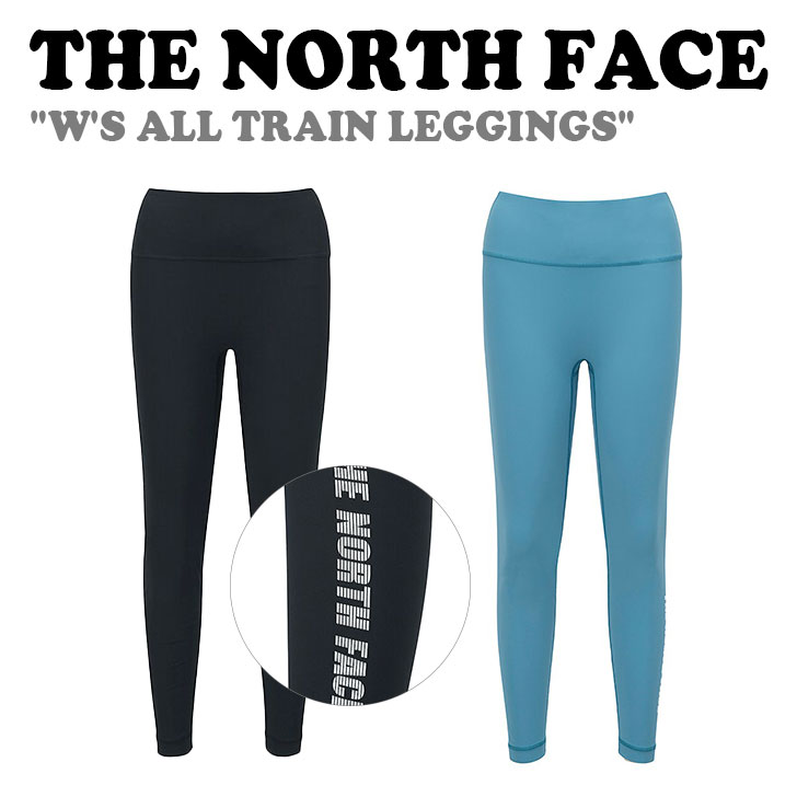 北の方人間の顔 ボトムス THE NORTH FACE レディース W\u0027S ALL TRAIN LEGGINGS ウーマンズ 櫂 トレイン レギンス BLACK 黒いこと SMOKE BLUE 雲煙 青色 NF6KM32A/B お召しもの【中古】未当て嵌める品