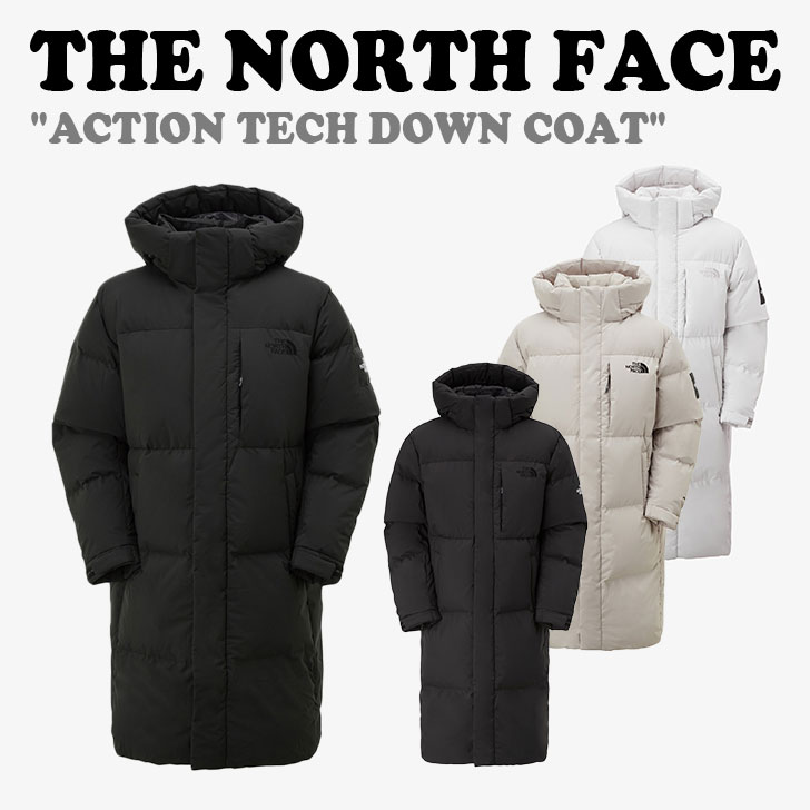 ノースフェイス ダウンジャケット ロング THE NORTH FACE ロング ダウン メンズ レディース ACTION TECH DOWN COAT アクション テック ダウン コート BLACK ブラック ICE GRAY アイス グレー WHITE SAND ホワイト サンド NC1DP50J/K/L/M ウェア｜moremoa shop
