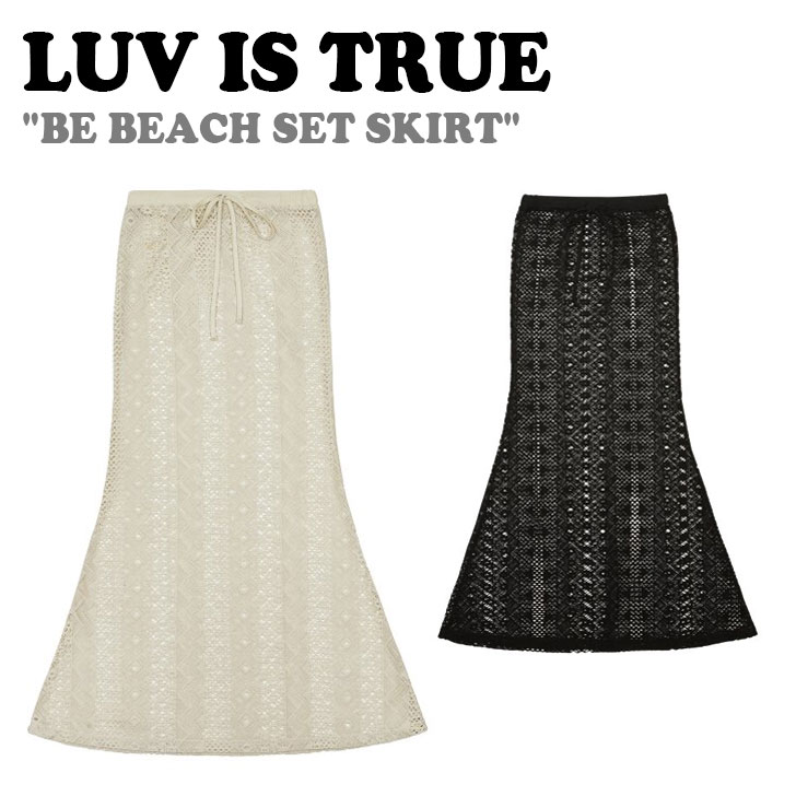 ラブイズトゥルー スカート LUV IS TRUE BE BEACH SET SKIRT ビー ビーチ セット スカート BEIGE BLACK 5004954045/46 水着 ラッシュガード ウェア|moremoa shop