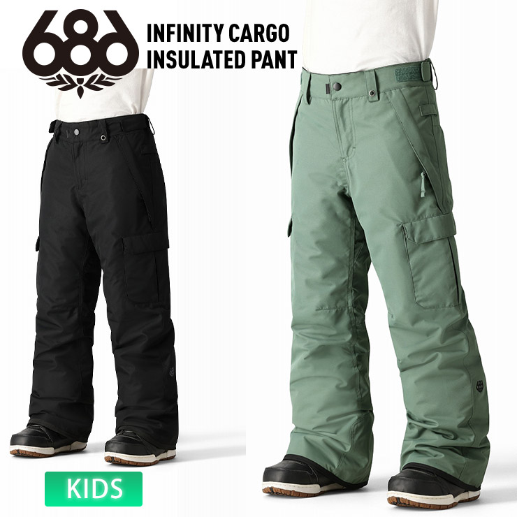 24-25 686 シックスエイトシックス スノーボードウェア キッズ INFINITY CARGO INSULATED PANT パンツ |モアスノー