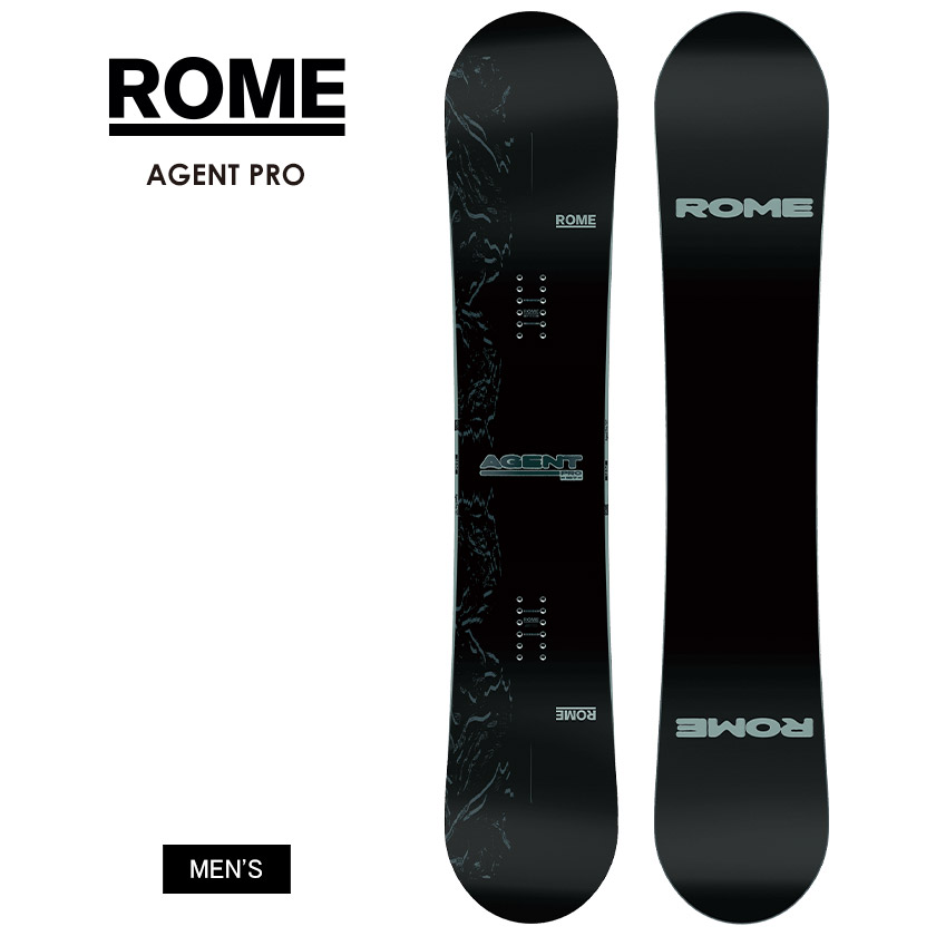 【無料ワックスサービス有】ROME ローム AGENT PRO エージェントプロ 25-26 2026 スノーボード 板 メンズ｜モアスノー
