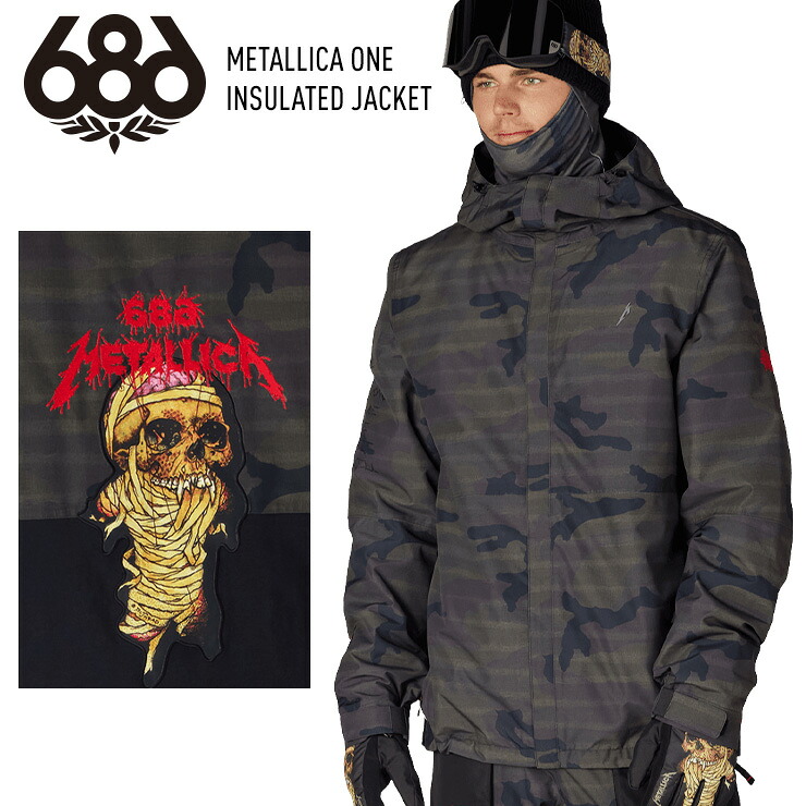 【早期予約】2027 686 シックスエイトシックス METALLICA ONE INSULATED JACKET メタリカ ワン ジャケット スノーボード スキー ウェア M6WN193 【モアスノー】|モアスノー
