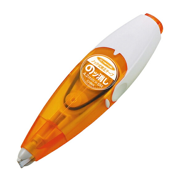 【まとめ買い】マンモス　ノック式修正テープ　のッ消し　本体　4.2mm×6m　20個/60個　MNE-4-OR