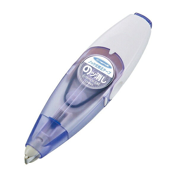 【まとめ買い】マンモス　ノック式修正テープ　のッ消し　本体　6.0mm×6m　20個/60個　MNE-6-BU