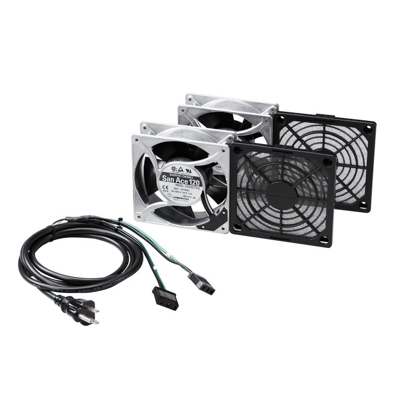 サンワサプライ　放熱ファン高速タイプ　厚み38mm　2個セット　CP-FANS38-2A