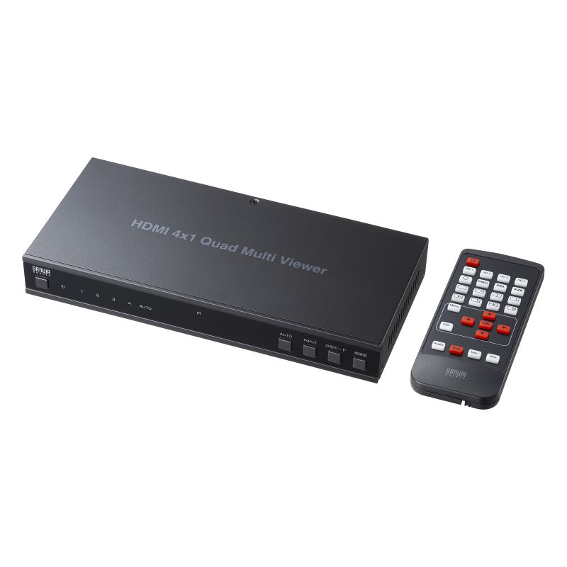 サンワサプライ　4入力1出力HDMI画面分割切替器(4K/60Hz対応)　SW-PHD41MTV｜事務蔵