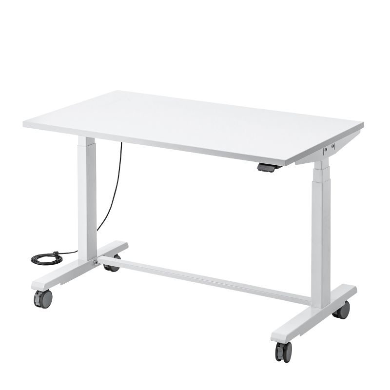 サンワサプライ　バッテリー搭載電動昇降式作業台(幅1200&times;奥行700&times;高さ700～1350mm)　ERD-WDK12070W｜事務蔵