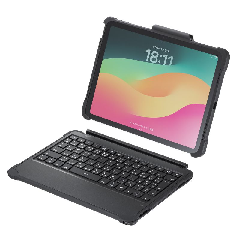サンワサプライ　iPad 第10世代専用ケース付きキーボード(Type-Cケーブル接続)　SKB-IP7GIGA｜事務蔵