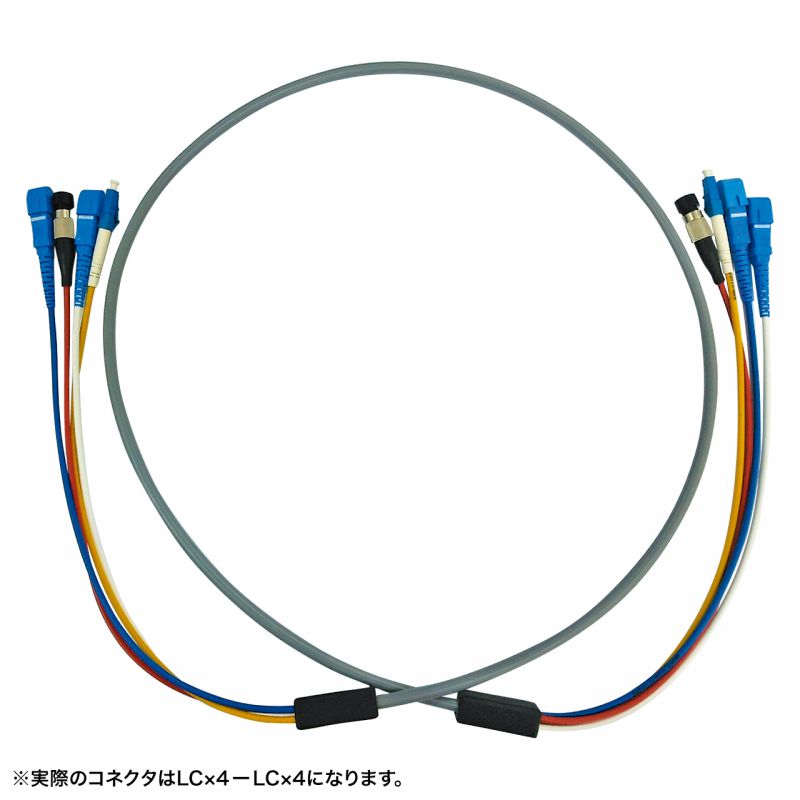 サンワサプライ　防水ロバスト光ファイバケーブル(マルチ50μmOM3、4芯、両端LC×4、20m)　HKB-OM3LCLCWPRB-20 77,825円