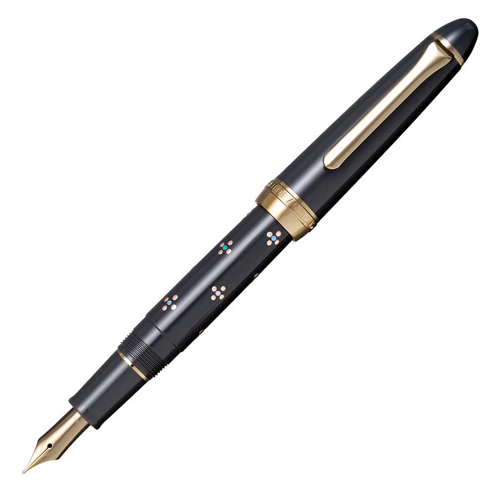 セーラー万年筆　Classic Ko 蒔絵文房万年筆 Floret dot SV (ローレット ドット SV) グレー軸 細字(F)　10-3547-221｜事務蔵