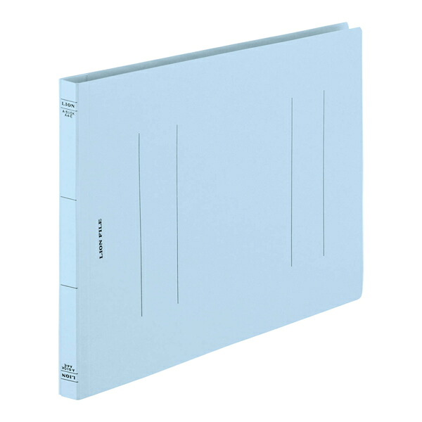 【まとめ買い】ライオン事務器　フラットファイル　樹脂金具　A4ヨコ型　ライトブルー　50冊/100冊　A-510K-A4E(106-72)