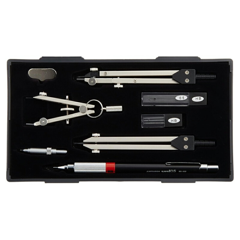 楽天市場】ウチダ KD型製図器 SEセット 17品組 鉛筆製図セット [ 010