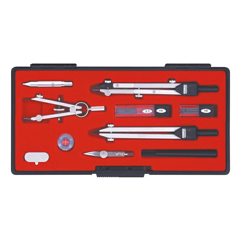 ウチダ　KD型製図器　SEセット　10品組 [ 1-730-7025 ]