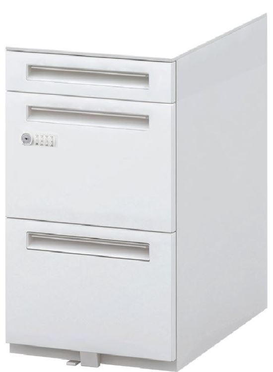 内田洋行　スタンダードワゴン　ダイヤル錠タイプ　A4-3段(高さ680mm)　ST-A4-3-680DN　OW色　[ 5-118-5910 ]｜事務蔵