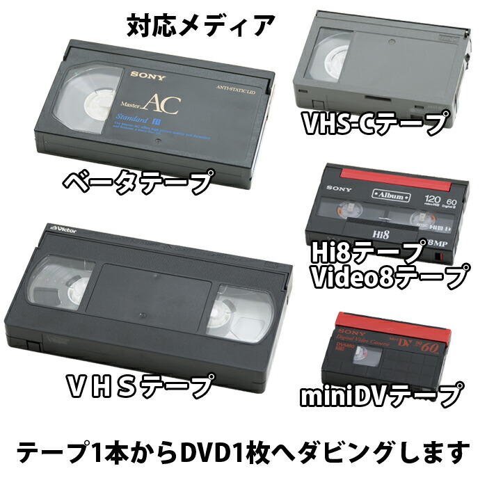 【楽天市場】お子様の思い出のビデオテープ【VHS、Beta(ベータ)、VHSC、MiniDV、Hi8、Video8】からDVDへのダビング