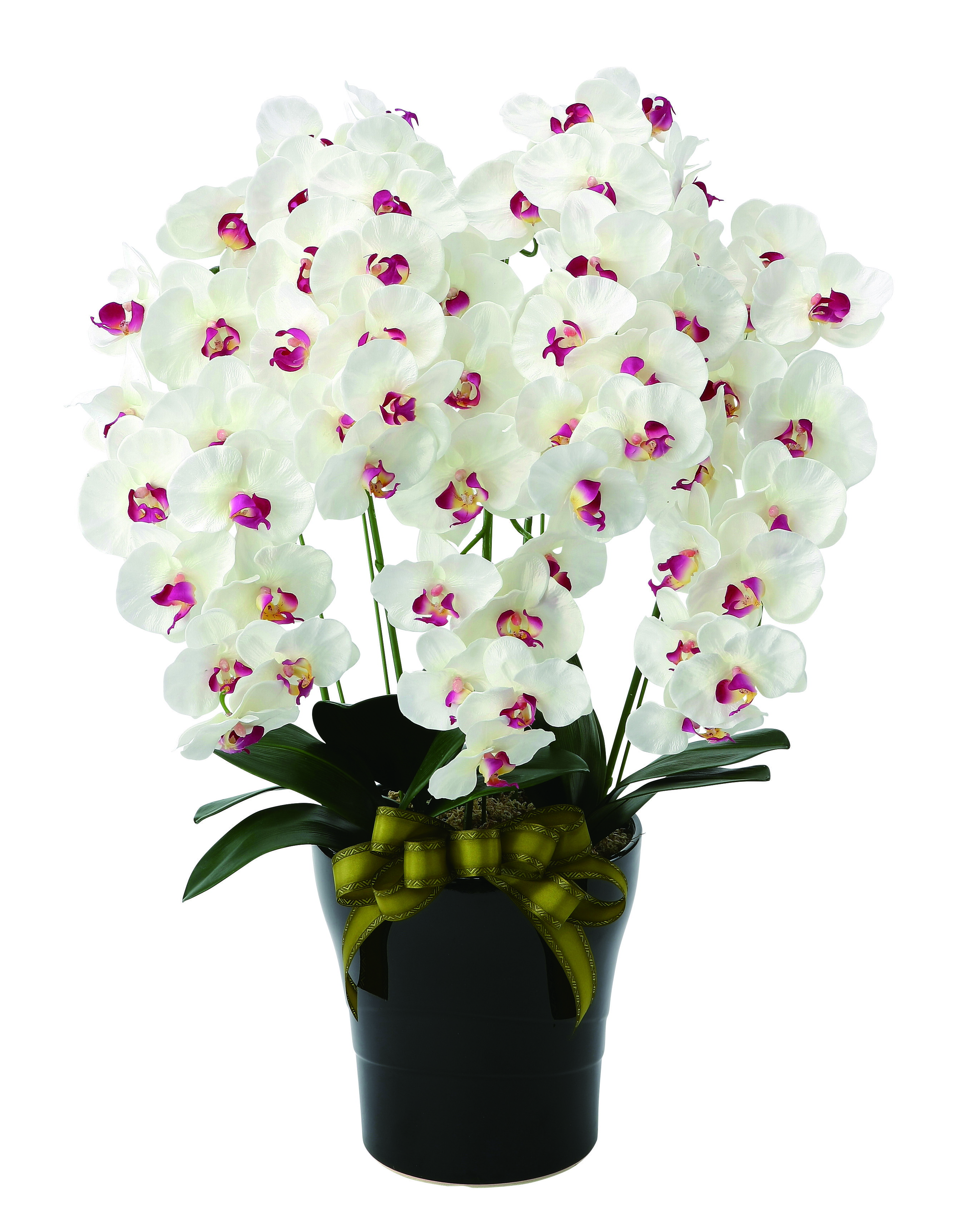 楽天市場】エレガント胡蝶蘭7本立LAV 光触媒 造花 フェイクグリーン