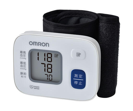 オムロン 手関節式血圧計（HEM-6161）分かりやすい 使い分かりやすい OMRON 飾り気の無い取りまわし 陰電子血圧計