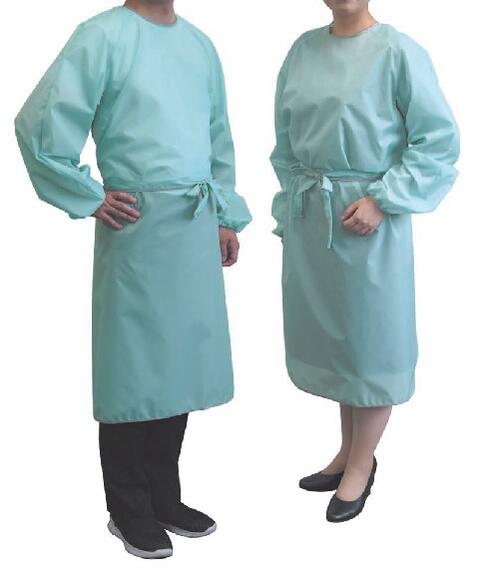 特殊衣料　洗える防護ガウン　ホワイト　L-LLサイズ 【介護用品】【防護服】【介助】【洗濯できる防護衣】