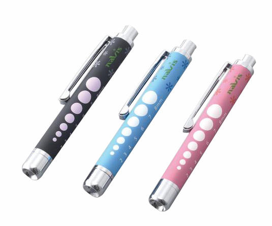 楽天市場 送料無料 ラバー調ソフトledペンライト ノック式 ショートタイプ カラー3色 医療用ペンライト 病院用 メディカルライト ナースグッズ もりもり健康堂楽天市場店