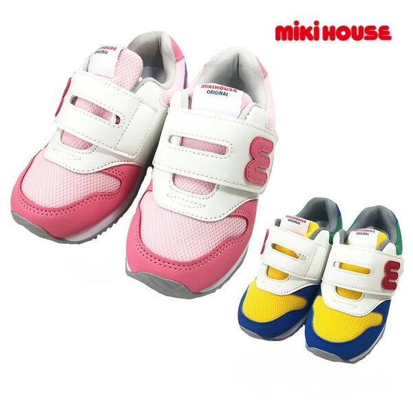 【SALE_大売り出し】mikihouse(ミキハウス) ロゴタイプ 二番目 もの言う花シューズ 11-9406-687