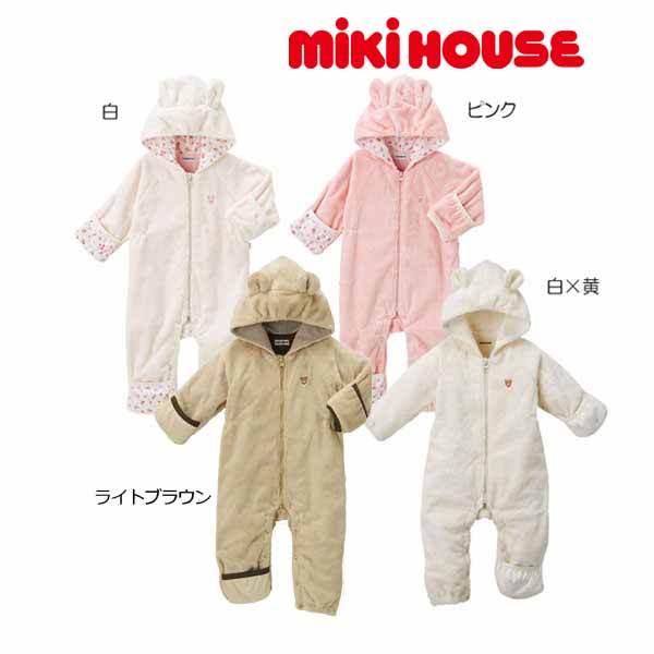ミキハウス mikihouse マイクロファーカバーオール 〈フリー(60cm-80cm)〉 43-1207-498 ベビー服 アウター 防寒 カバーオール 羽織 通気性 ベビーカバーオール ベビー 赤ちゃん 出産祝い プレゼント ギフト 贈り物 日本製 ポンチョ 子供服 女の子 男の子